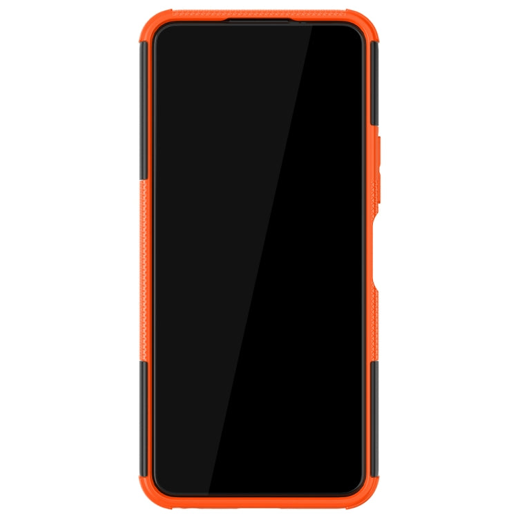 For vivo Y20 Tire Texture Shockproof TPU+PC Protective Case with Holder