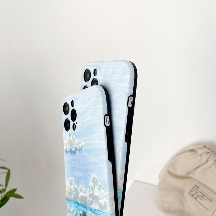 For iPhone 11 Pro IMD Workmanship Oil Painting Protective Case