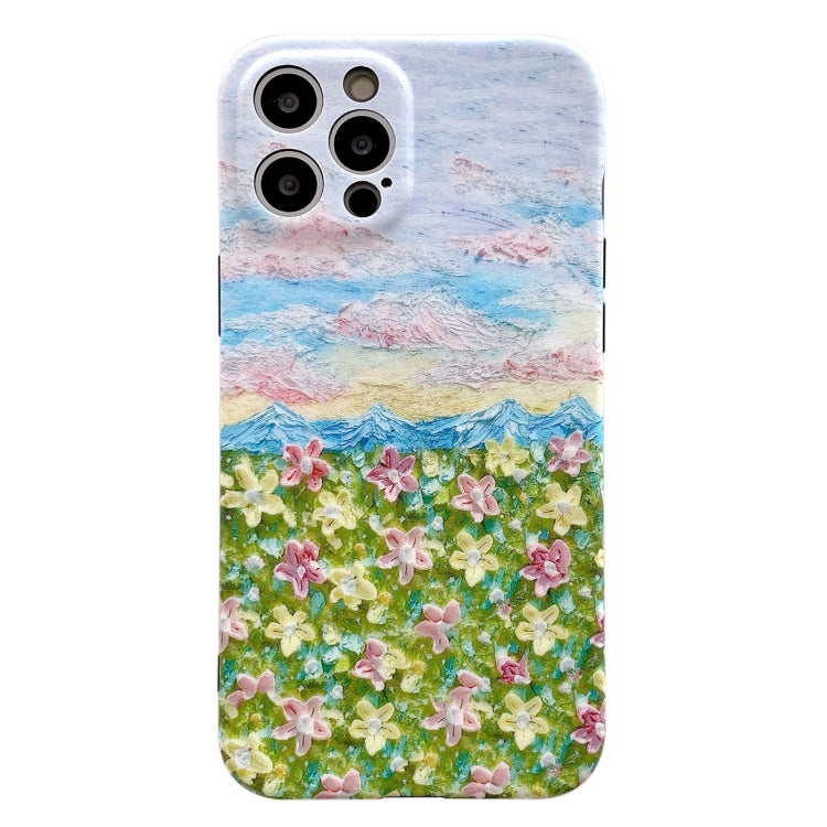 For iPhone 11 Pro IMD Workmanship Oil Painting Protective Case