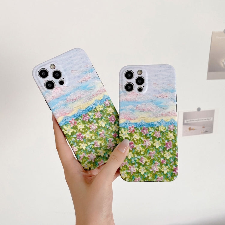 For iPhone 11 Pro IMD Workmanship Oil Painting Protective Case