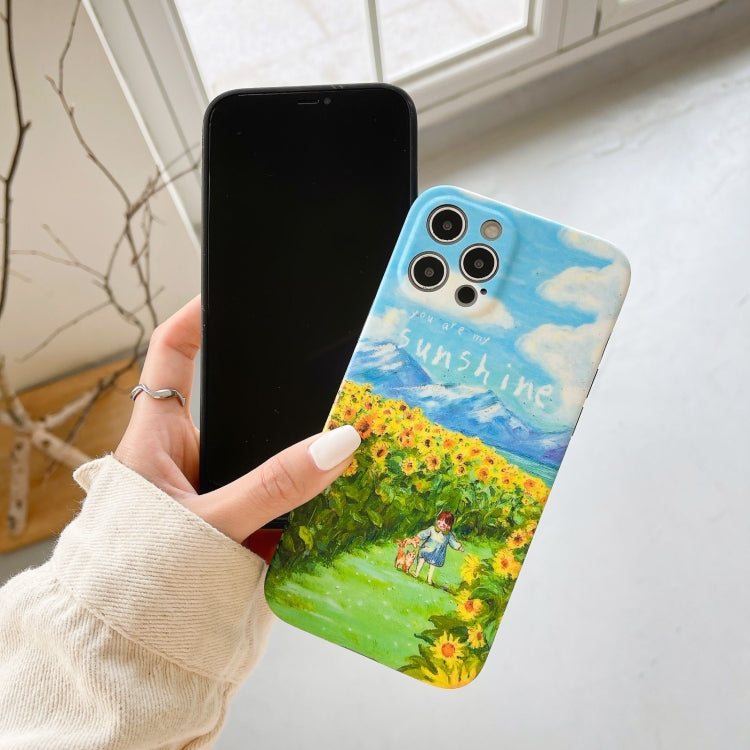 For iPhone 11 IMD Workmanship Oil Painting Protective Case  Pro Max
