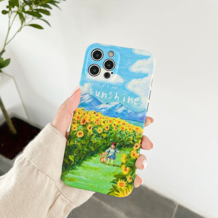For iPhone 12 IMD Workmanship Oil Painting Protective Case