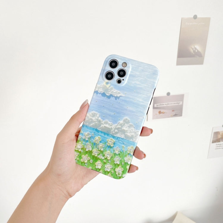 For iPhone 12 Pro IMD Workmanship Oil Painting Protective Case