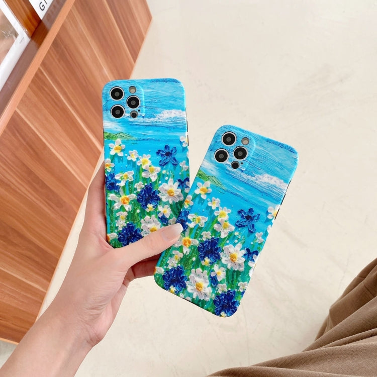 For iPhone 12 Pro IMD Workmanship Oil Painting Protective Case