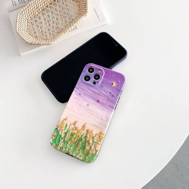 For iPhone 12 Pro IMD Workmanship Oil Painting Protective Case