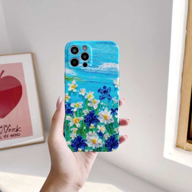 For iPhone 12 Pro Max IMD Workmanship Oil Painting Protective Case