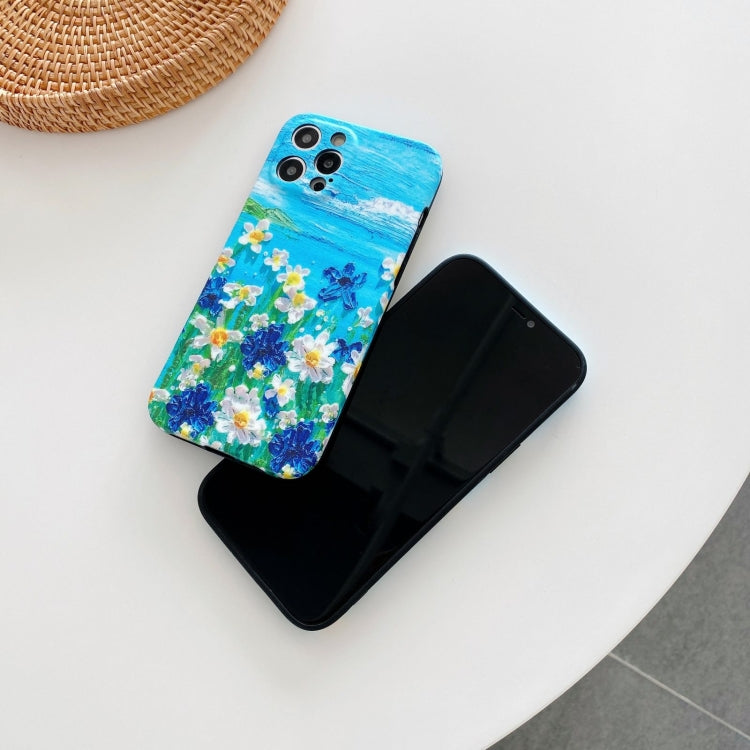 For iPhone 12 Pro Max IMD Workmanship Oil Painting Protective Case