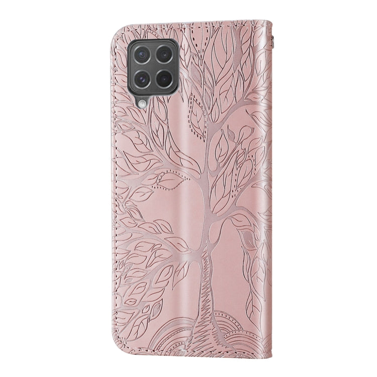 For Samsung Galaxy M62 Life of Tree Embossing Pattern Horizontal Flip Leather Case with Holder & Card Slot & Wallet & Photo Frame & Lanyard