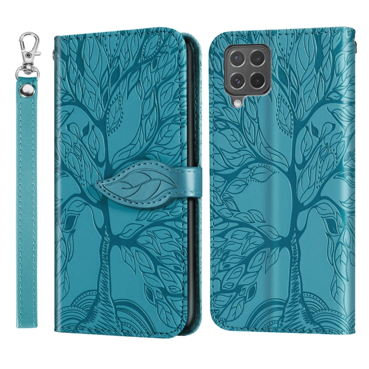 For Samsung Galaxy M62 Life of Tree Embossing Pattern Horizontal Flip Leather Case with Holder & Card Slot & Wallet & Photo Frame & Lanyard