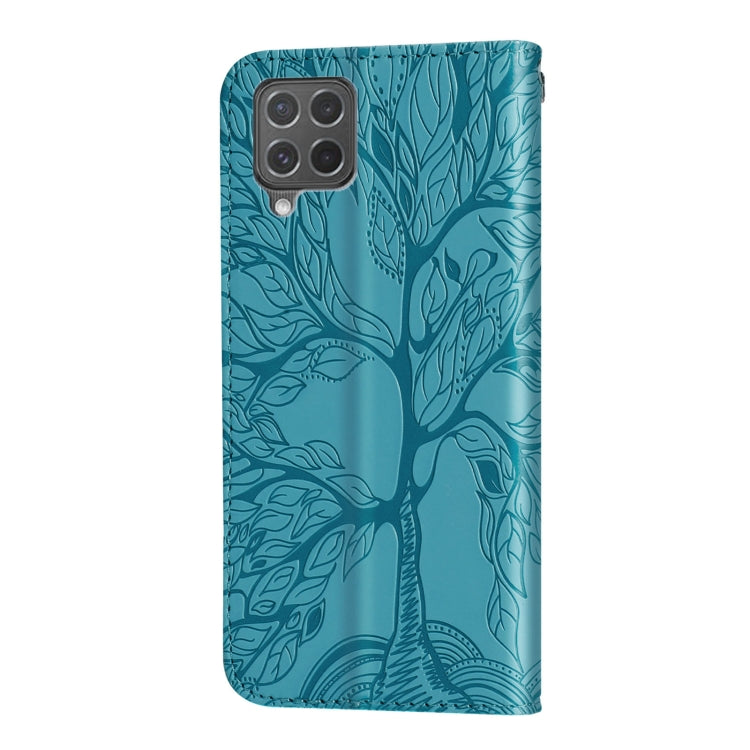 For Samsung Galaxy M62 Life of Tree Embossing Pattern Horizontal Flip Leather Case with Holder & Card Slot & Wallet & Photo Frame & Lanyard