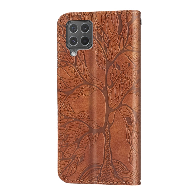 For Samsung Galaxy M62 Life of Tree Embossing Pattern Horizontal Flip Leather Case with Holder & Card Slot & Wallet & Photo Frame & Lanyard