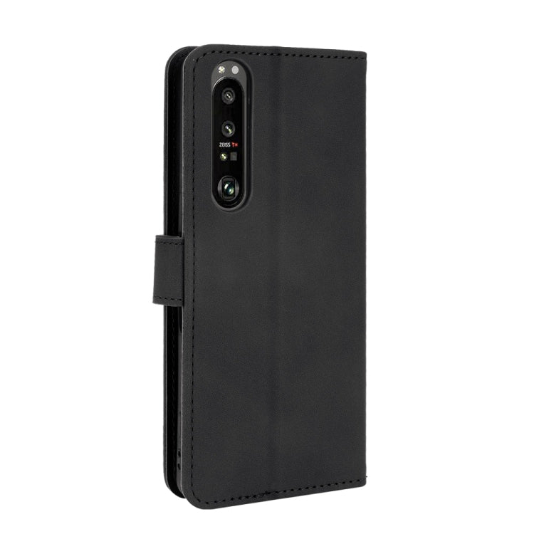 For Sony Xperia 1 III Solid Color Skin Feel Magnetic Buckle Horizontal Flip Calf Texture PU Leather Case with Holder & Card Slots & Wallet
