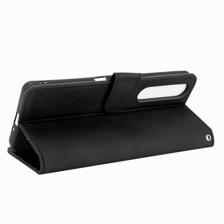 For Sony Xperia 1 III Solid Color Skin Feel Magnetic Buckle Horizontal Flip Calf Texture PU Leather Case with Holder & Card Slots & Wallet