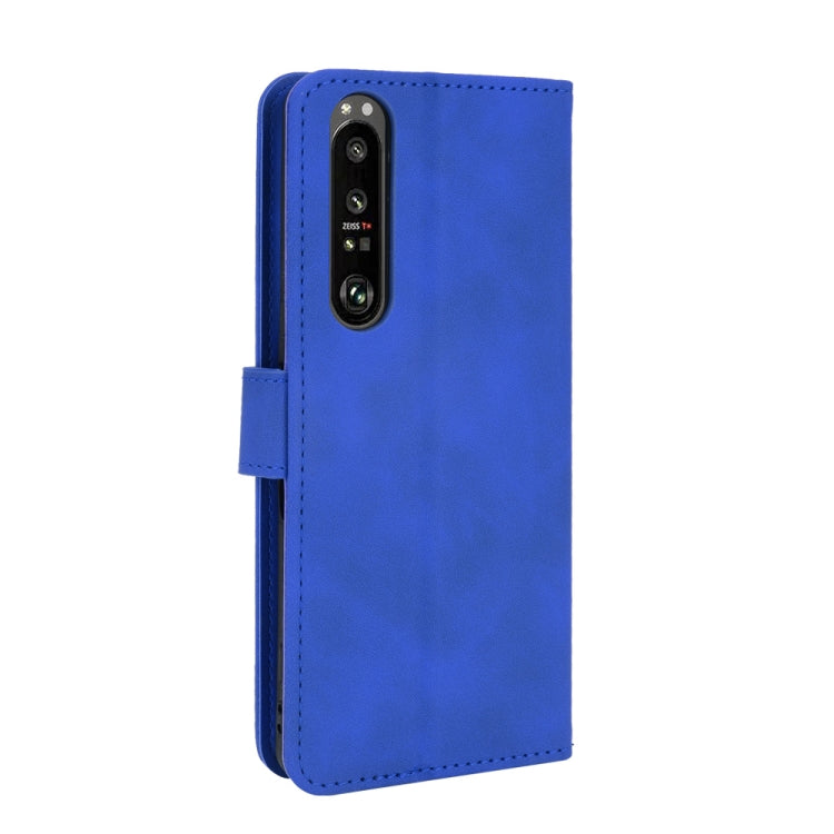 For Sony Xperia 1 III Solid Color Skin Feel Magnetic Buckle Horizontal Flip Calf Texture PU Leather Case with Holder & Card Slots & Wallet