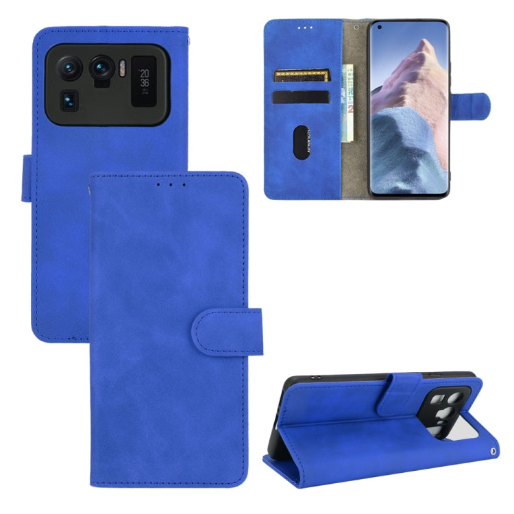 For Xiaomi Mi 11 Ultra Solid Color Skin Feel Magnetic Buckle Horizontal Flip Calf Texture PU Leather Case with Holder & Card Slots & Wallet