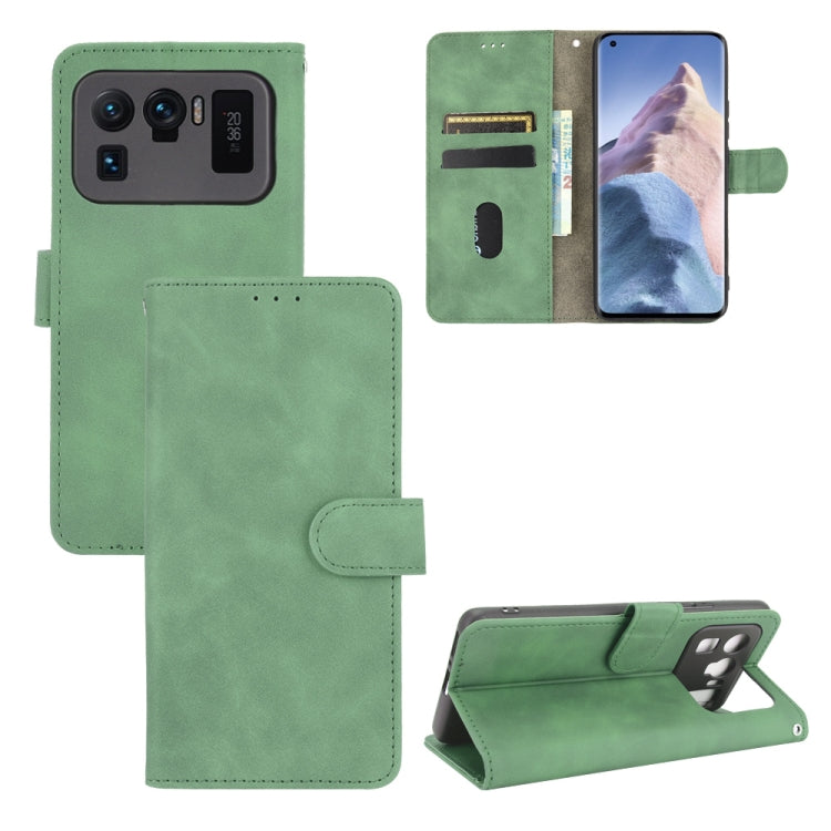For Xiaomi Mi 11 Ultra Solid Color Skin Feel Magnetic Buckle Horizontal Flip Calf Texture PU Leather Case with Holder & Card Slots & Wallet