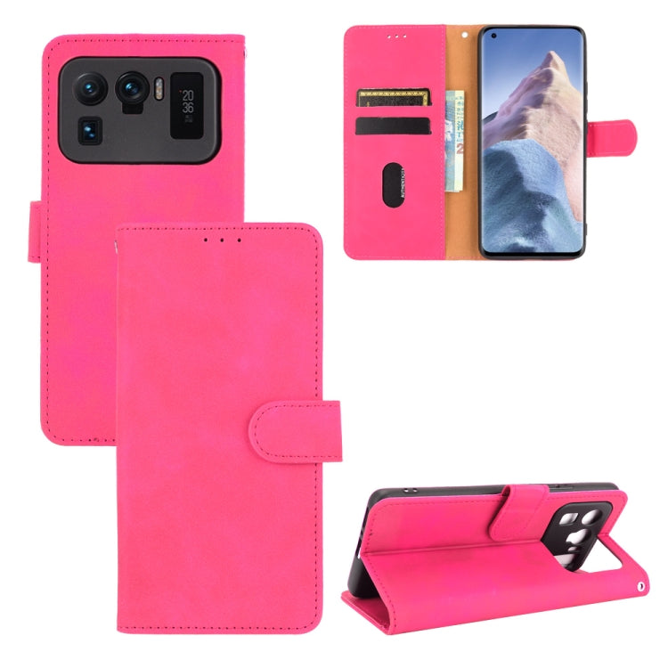 For Xiaomi Mi 11 Ultra Solid Color Skin Feel Magnetic Buckle Horizontal Flip Calf Texture PU Leather Case with Holder & Card Slots & Wallet