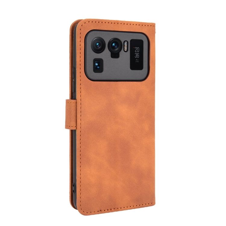 For Xiaomi Mi 11 Ultra Solid Color Skin Feel Magnetic Buckle Horizontal Flip Calf Texture PU Leather Case with Holder & Card Slots & Wallet