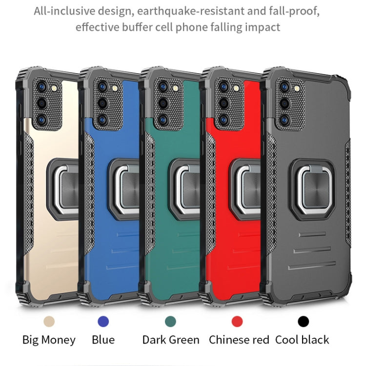 For Samsung Galaxy A02s 164mm Fierce Warrior Series Armor All-inclusive Shockproof Aluminum Alloy + TPU Protective Case with Ring Holder