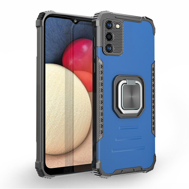 For Samsung Galaxy A02s 164mm Fierce Warrior Series Armor All-inclusive Shockproof Aluminum Alloy + TPU Protective Case with Ring Holder