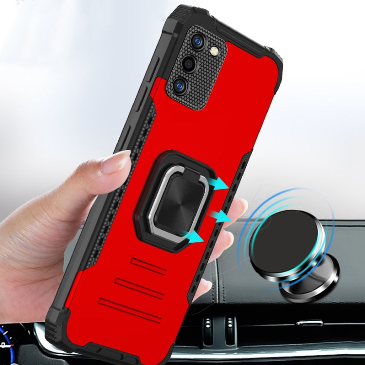 For Samsung Galaxy A02s 164mm Fierce Warrior Series Armor All-inclusive Shockproof Aluminum Alloy + TPU Protective Case with Ring Holder