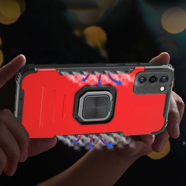 For Samsung Galaxy A02s 164mm Fierce Warrior Series Armor All-inclusive Shockproof Aluminum Alloy + TPU Protective Case with Ring Holder