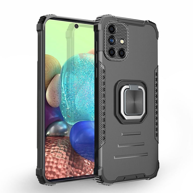 For Samsung Galaxy A51 / A31 Fierce Warrior Series Armor All-inclusive Shockproof Aluminum Alloy + TPU Protective Case with Ring Holder