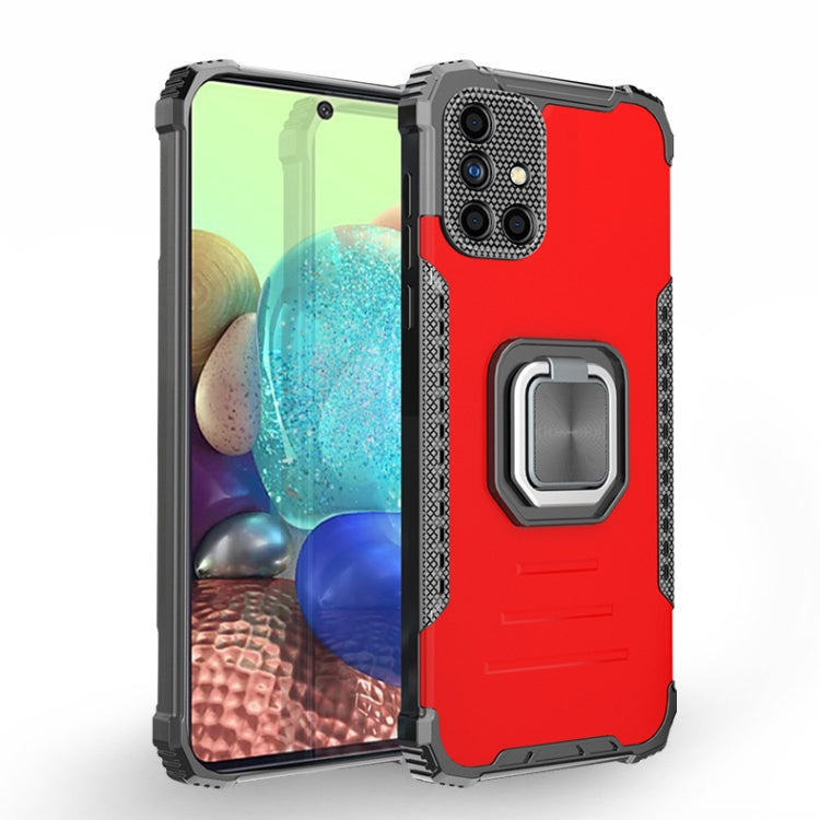 For Samsung Galaxy A51 / A31 Fierce Warrior Series Armor All-inclusive Shockproof Aluminum Alloy + TPU Protective Case with Ring Holder