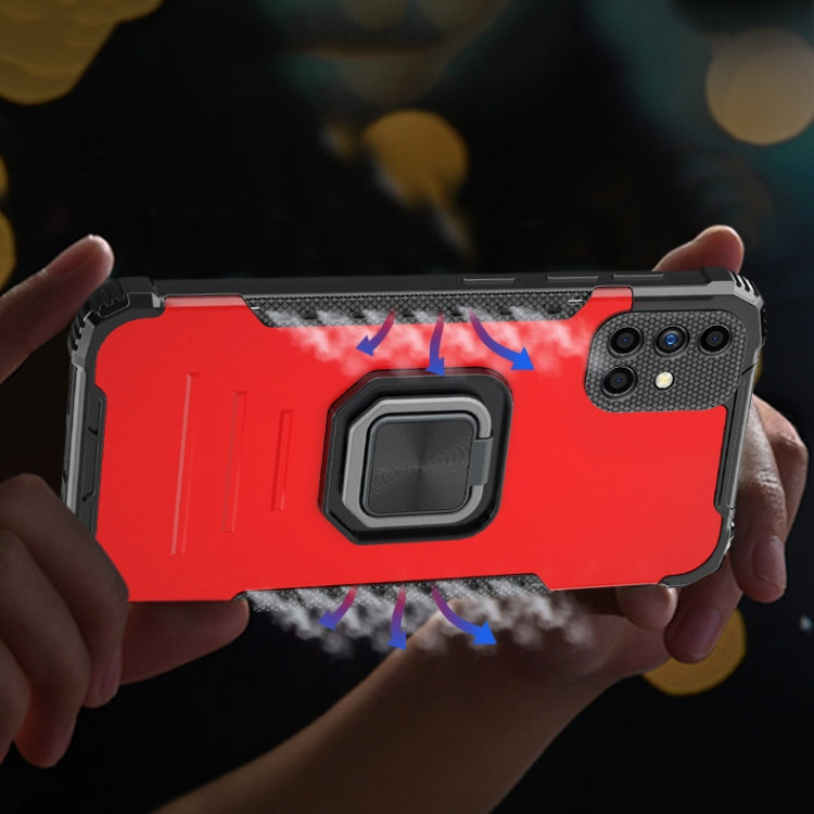 For Samsung Galaxy A51 / A31 Fierce Warrior Series Armor All-inclusive Shockproof Aluminum Alloy + TPU Protective Case with Ring Holder