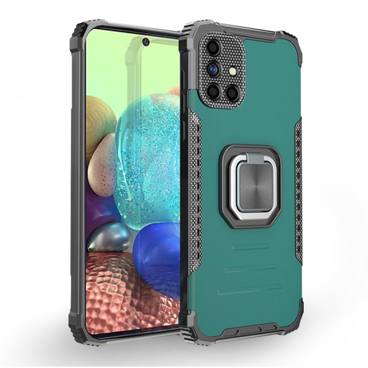 For Samsung Galaxy A51 / A31 Fierce Warrior Series Armor All-inclusive Shockproof Aluminum Alloy + TPU Protective Case with Ring Holder
