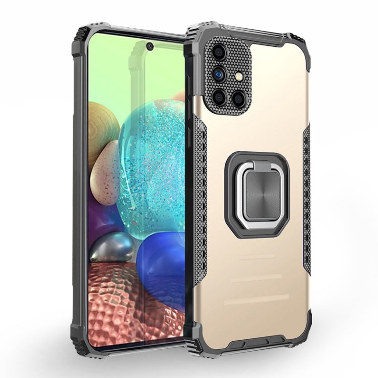 For Samsung Galaxy A51 / A31 Fierce Warrior Series Armor All-inclusive Shockproof Aluminum Alloy + TPU Protective Case with Ring Holder