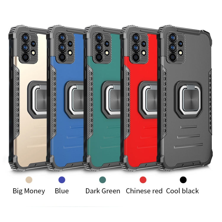For Samsung Galaxy A72 4G / 5G Fierce Warrior Series Armor All-inclusive Shockproof Aluminum Alloy + TPU Protective Case with Ring Holder