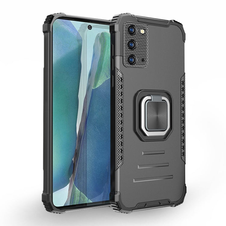 For Samsung Galaxy Note20 Fierce Warrior Series Armor All-inclusive Shockproof Aluminum Alloy + TPU Protective Case with Ring Holder