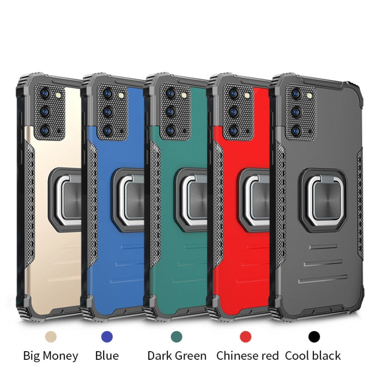 For Samsung Galaxy Note20 Fierce Warrior Series Armor All-inclusive Shockproof Aluminum Alloy + TPU Protective Case with Ring Holder