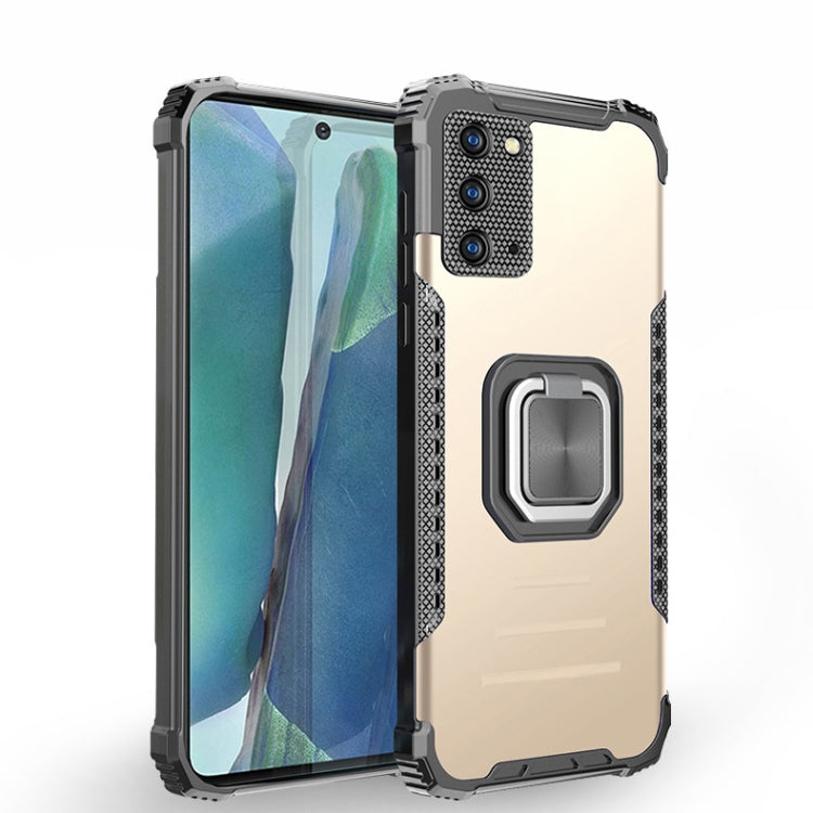 For Samsung Galaxy Note20 Fierce Warrior Series Armor All-inclusive Shockproof Aluminum Alloy + TPU Protective Case with Ring Holder