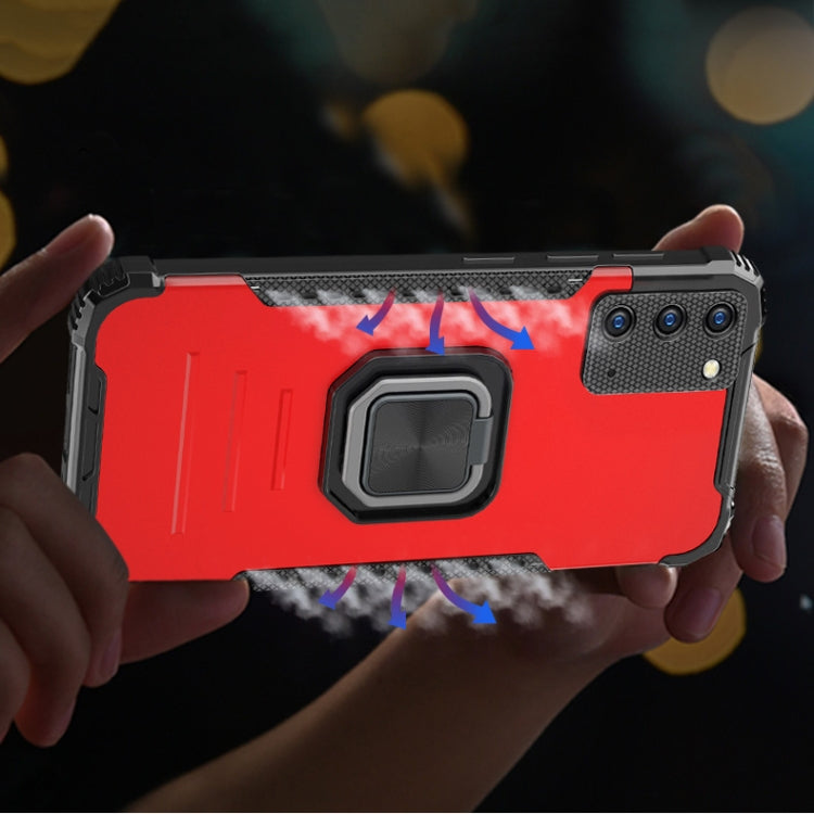 For Samsung Galaxy Note20 Fierce Warrior Series Armor All-inclusive Shockproof Aluminum Alloy + TPU Protective Case with Ring Holder