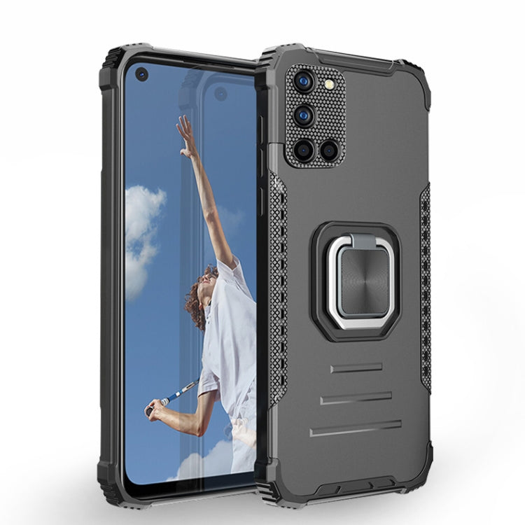 For Samsung Galaxy A52 4G / 5G Fierce Warrior Series Armor All-inclusive Shockproof Aluminum Alloy + TPU Protective Case with Ring Holder