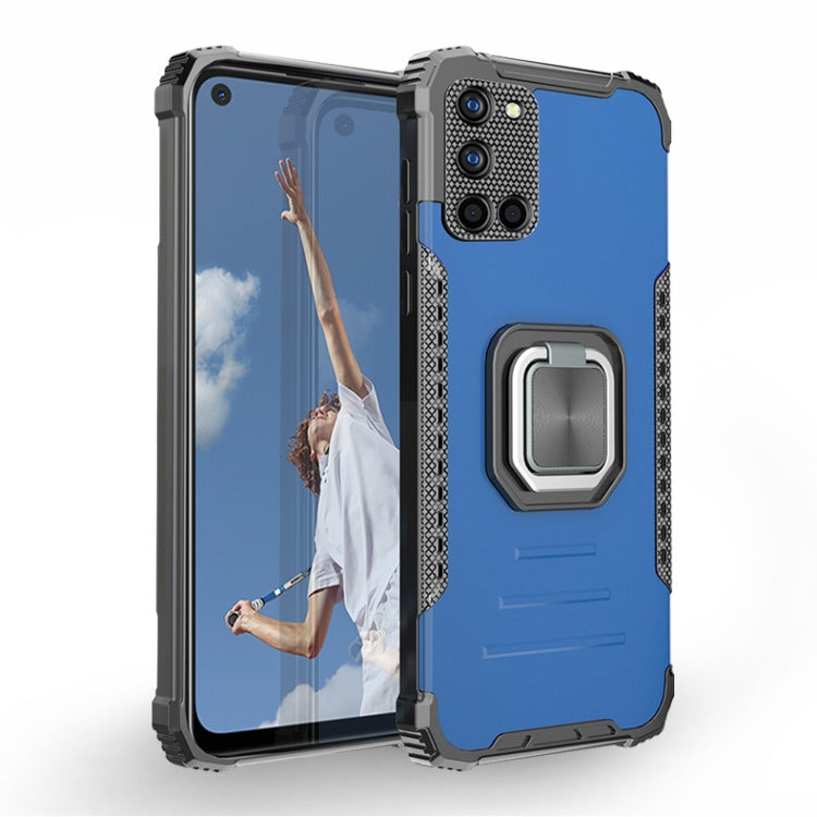 For Samsung Galaxy A52 4G / 5G Fierce Warrior Series Armor All-inclusive Shockproof Aluminum Alloy + TPU Protective Case with Ring Holder