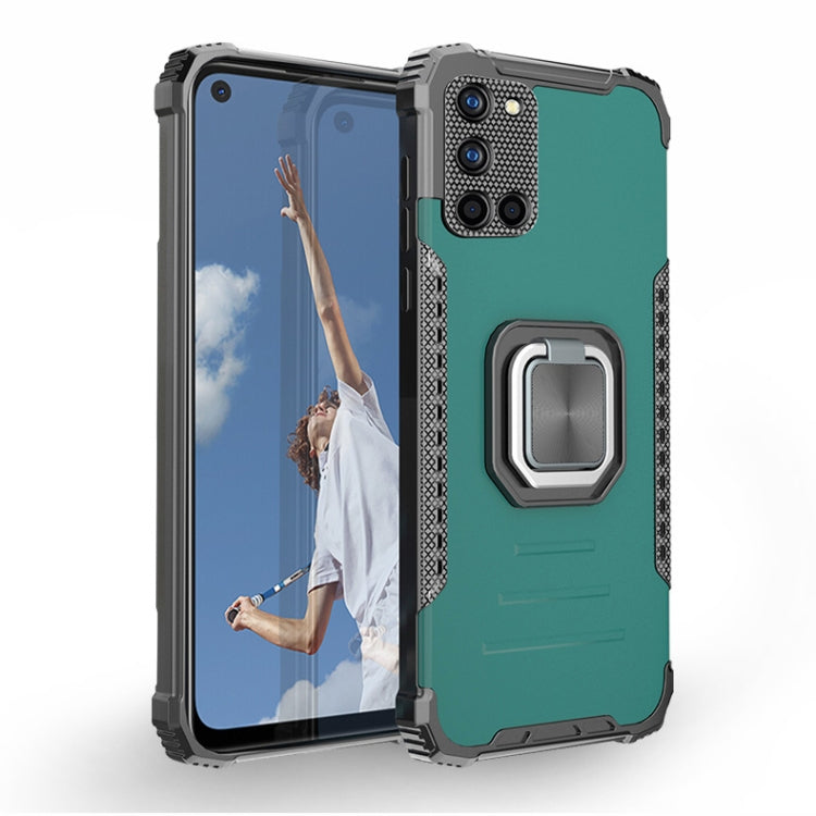 For Samsung Galaxy A52 4G / 5G Fierce Warrior Series Armor All-inclusive Shockproof Aluminum Alloy + TPU Protective Case with Ring Holder