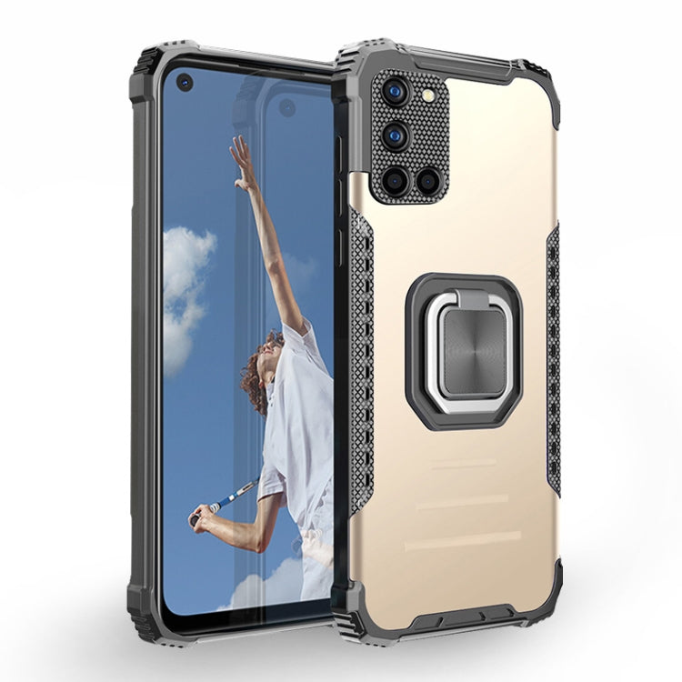 For Samsung Galaxy A52 4G / 5G Fierce Warrior Series Armor All-inclusive Shockproof Aluminum Alloy + TPU Protective Case with Ring Holder