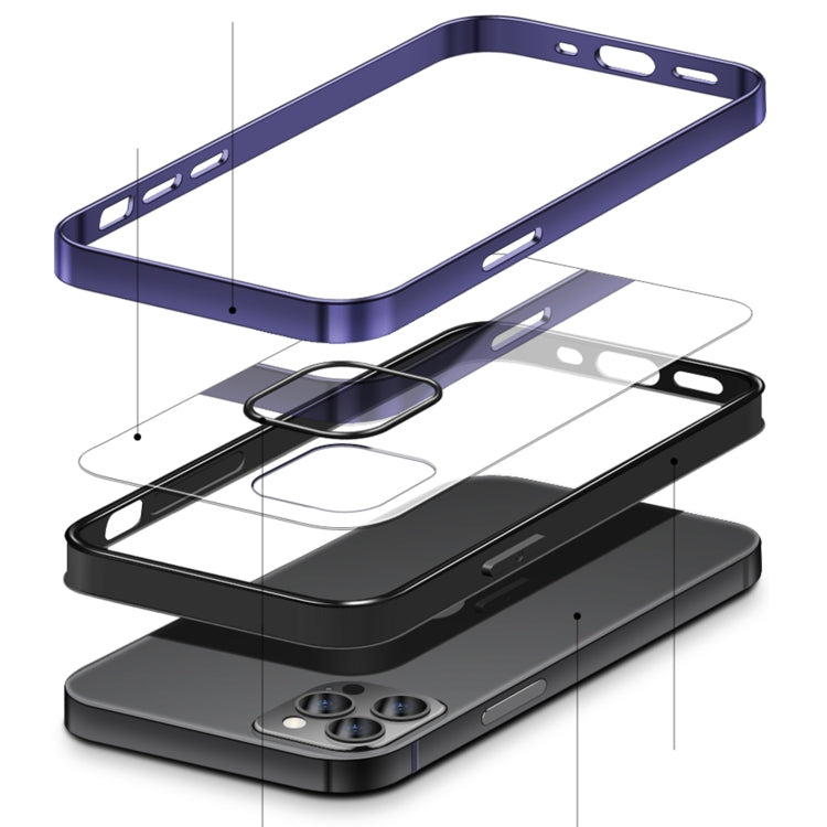 For iPhone 12 mini Aluminum Alloy + PC Shockproof Protective Case