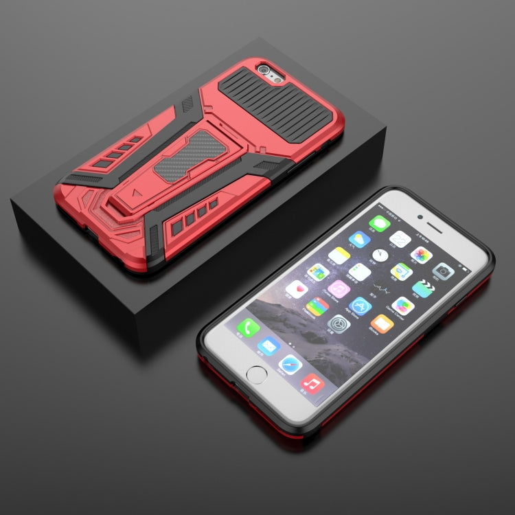 War Chariot Series Armor All-inclusive Shockproof PC + TPU Protective Case with Invisible Holder For iPhone 6 Plus