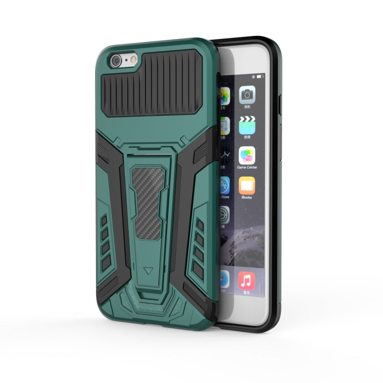 War Chariot Series Armor All-inclusive Shockproof PC + TPU Protective Case with Invisible Holder For iPhone 6 Plus