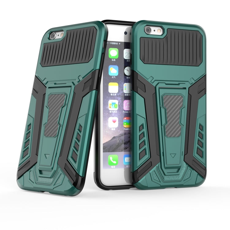 War Chariot Series Armor All-inclusive Shockproof PC + TPU Protective Case with Invisible Holder For iPhone 6 Plus