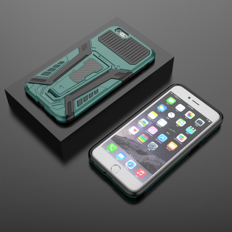 War Chariot Series Armor All-inclusive Shockproof PC + TPU Protective Case with Invisible Holder For iPhone 6 Plus