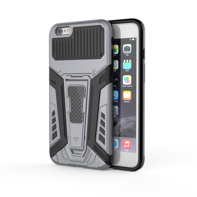 War Chariot Series Armor All-inclusive Shockproof PC + TPU Protective Case with Invisible Holder For iPhone 6 Plus