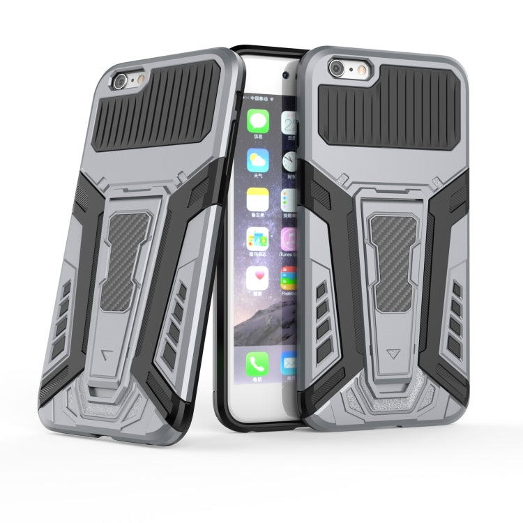 War Chariot Series Armor All-inclusive Shockproof PC + TPU Protective Case with Invisible Holder For iPhone 6 Plus
