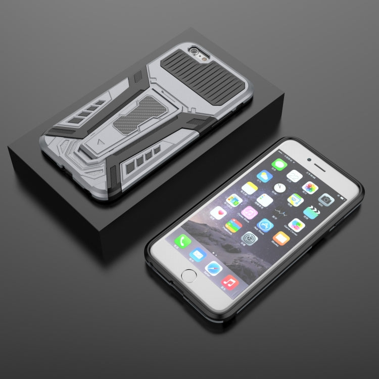 War Chariot Series Armor All-inclusive Shockproof PC + TPU Protective Case with Invisible Holder For iPhone 6 Plus
