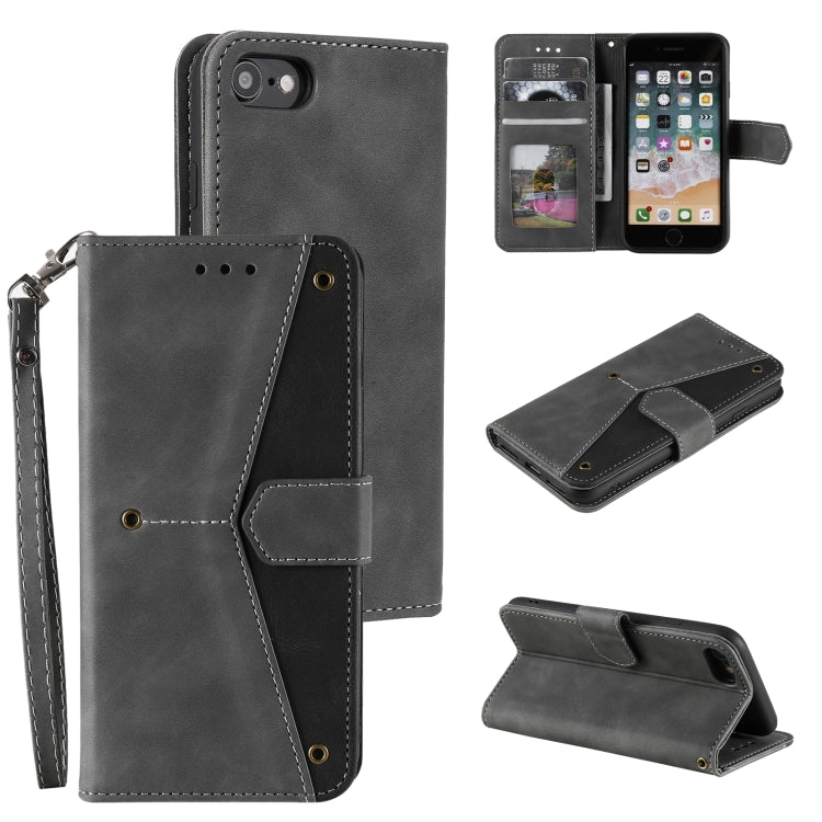 Stitching Calf Texture Horizontal Flip Leather Case with Holder & Card Slots & Wallet For iPhone 6 Plus