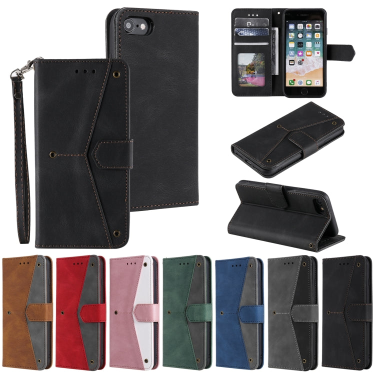 Stitching Calf Texture Horizontal Flip Leather Case with Holder & Card Slots & Wallet For iPhone 6 Plus